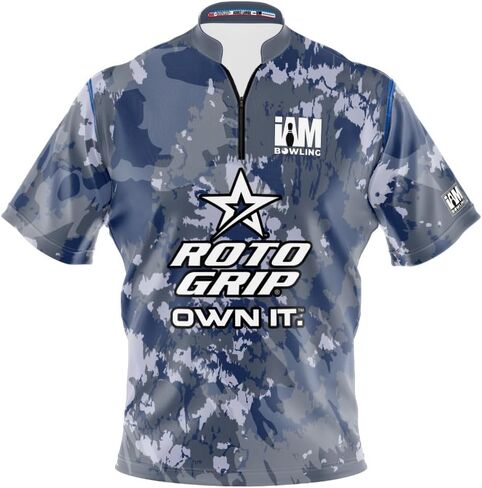 Logo Infusion Dye-Sublimated Bowling Jersey (Sash Collar) - I AM Bowling Fun Design 2055-RG - Roto Grip - Navy CAMO in Saudi Arabia