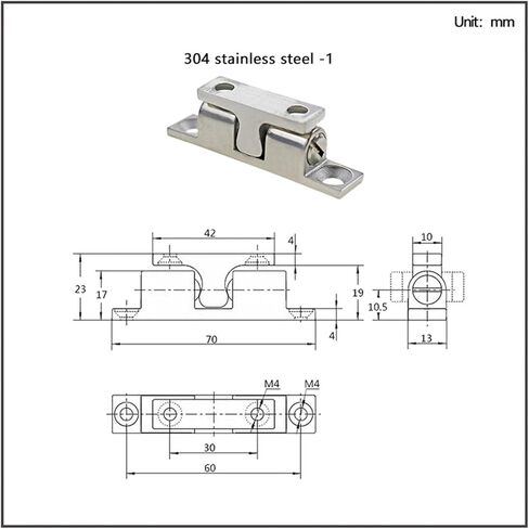 304 Stainless Steel Detachable Corner Hinge Industrial Mechanical Medical Equipment Cabinet Hinge 1Pcs(Large) in Saudi Arabia