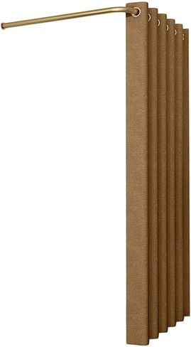 Wall-mounted L-shaped dressing roomWith Roman blind kit Space-savingPrivacy fitting room Easy to instal Dressing Room(Brown,120x120x200cm) in Saudi Arabia