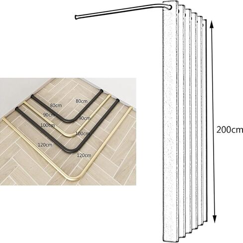 Wall-Mounted L-Shaped Dressing roomWith Roman Blind kit Space-savingPrivacy Fitting Room Easy to Instal Dressing Room(White,120x120x200cm) in Saudi Arabia