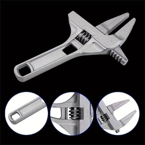 Mini Adjustable Bathroom Adjustable Wrench Strong Clamping Large Open End Multifunctional Aluminum Spanner Bathroom Repair Tool in Saudi Arabia