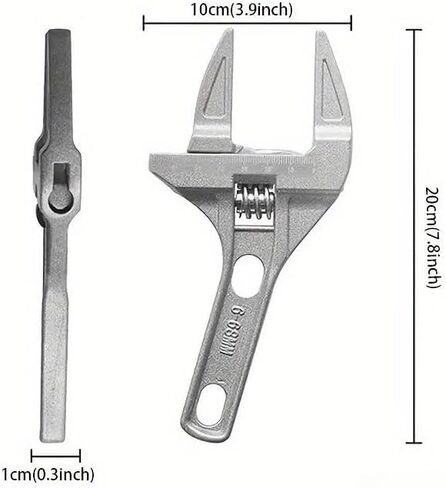 Mini Adjustable Bathroom Adjustable Wrench Strong Clamping Large Open End Multifunctional Aluminum Spanner Bathroom Repair Tool in Saudi Arabia