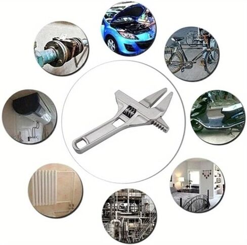 Mini Adjustable Bathroom Adjustable Wrench Strong Clamping Large Open End Multifunctional Aluminum Spanner Bathroom Repair Tool in Saudi Arabia