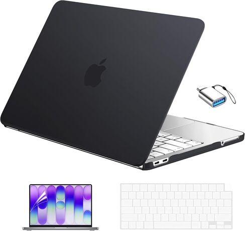 EooCoo for MacBook Neo Case 13 inch 2026 Model A3404 with A18 Pro Chip, Scratch Resistant Protective Hard Shell Case & Keyboard Cover & Screen Film & Type C, Crystal Clear in Saudi Arabia