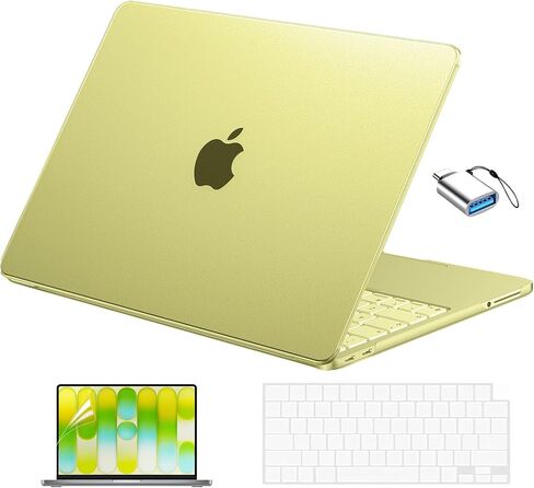 EooCoo for MacBook Neo Case 13 inch 2026 Model A3404 with A18 Pro Chip, Scratch Resistant Protective Hard Shell Case & Keyboard Cover & Screen Film & Type C, Crystal Clear in Saudi Arabia