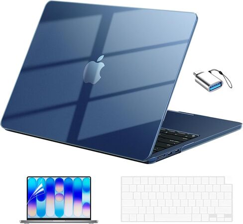 EooCoo for MacBook Neo Case 13 inch 2026 Model A3404 with A18 Pro Chip, Scratch Resistant Protective Hard Shell Case & Keyboard Cover & Screen Film & Type C, Crystal Clear in Saudi Arabia