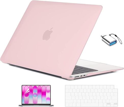EooCoo for MacBook Neo Case 13 inch 2026 Model A3404 with A18 Pro Chip, Scratch Resistant Protective Hard Shell Case & Keyboard Cover & Screen Film & Type C, Crystal Clear in Saudi Arabia