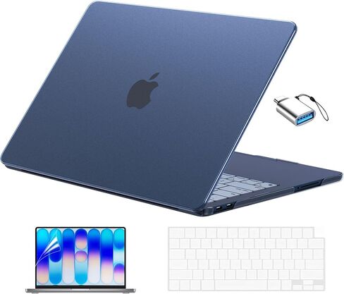 EooCoo for MacBook Neo Case 13 inch 2026 Model A3404 with A18 Pro Chip, Scratch Resistant Protective Hard Shell Case & Keyboard Cover & Screen Film & Type C, Crystal Clear in Saudi Arabia