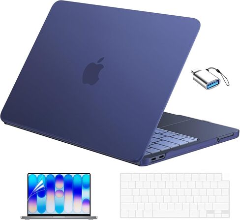 EooCoo for MacBook Neo Case 13 inch 2026 Model A3404 with A18 Pro Chip, Scratch Resistant Protective Hard Shell Case & Keyboard Cover & Screen Film & Type C, Crystal Clear in Saudi Arabia