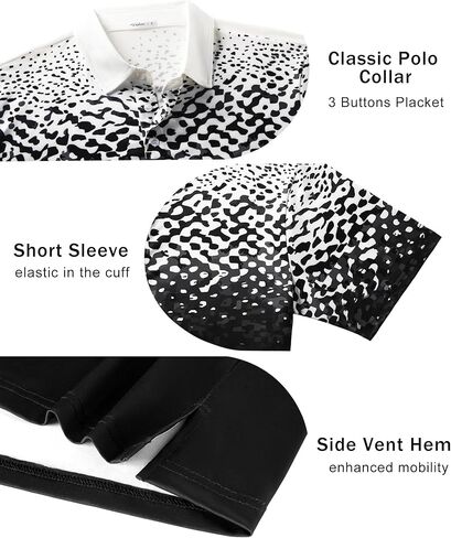 Mens Golf Polo Shirts Short Sleeve Moisture Wicking Dry Fit Performance Stretch Collared Golf Shirt for Men in Saudi Arabia