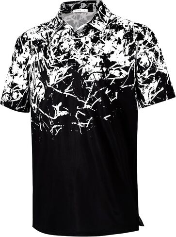 Mens Golf Polo Shirts Short Sleeve Moisture Wicking Dry Fit Performance Stretch Collared Golf Shirt for Men in Saudi Arabia