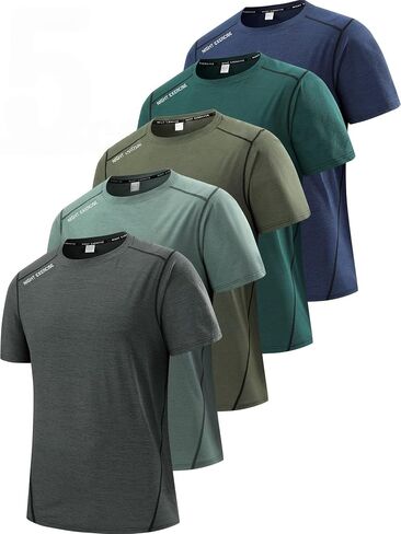 1 Pack Men's Short Sleeve Workout T-Shirt, Lightweight Breathable Quick Dry Athletic Top for Training Gym & Running in Saudi Arabia
