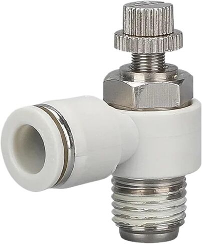 SL 4 6 8 10 12 14 16 mm Tube M5 1/8" 1/4" 3/8" 1/2" BSPT Male Pneumatic Air Fitting Throttle Speed Regulate Valve Quick Push In(12MM_1/2") in Saudi Arabia