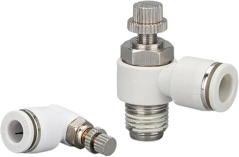 SL 4 6 8 10 12 14 16 mm Tube M5 1/8" 1/4" 3/8" 1/2" BSPT Male Pneumatic Air Fitting Throttle Speed Regulate Valve Quick Push In(12MM_1/2") in Saudi Arabia