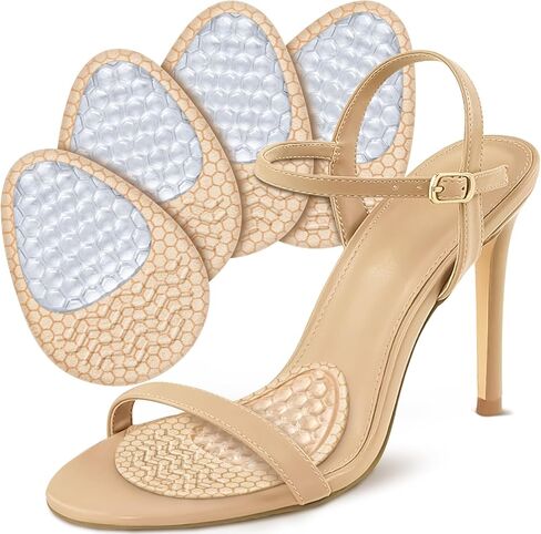 Metatarsal Pads for Women: Ball of Foot Cushions(2 Pairs) - Heel Inserts for Women - Anti Slip High Heel Comfort Pads All Day Pain Relief - One Size Fits Shoe Inserts in Saudi Arabia