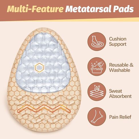 Metatarsal Pads for Women: Ball of Foot Cushions(2 Pairs) - Heel Inserts for Women - Anti Slip High Heel Comfort Pads All Day Pain Relief - One Size Fits Shoe Inserts in Saudi Arabia