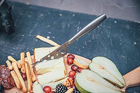 BOSKA Stainless Steel Cheese Knife - Copenhagen Nr.2 for All Types of Cheese - Multi-Functional Cheese Slicer - Handheld Slicer - Silver Non-Stick - Dishwasher Safe - for Kitchen Cooking in Kuwait