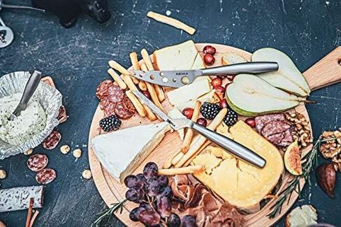 BOSKA Stainless Steel Cheese Knife - Copenhagen Nr.2 for All Types of Cheese - Multi-Functional Cheese Slicer - Handheld Slicer - Silver Non-Stick - Dishwasher Safe - for Kitchen Cooking in Kuwait