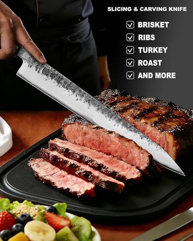 kanngou Sushi Knife 27cm Japanese Carving Knife, AUS-8 Steel Sujihiki Sashimi Knives for Fish Filleting and Meat Slicing, Double Edge Yanagiba Knives with Premium Gift Box in Saudi Arabia