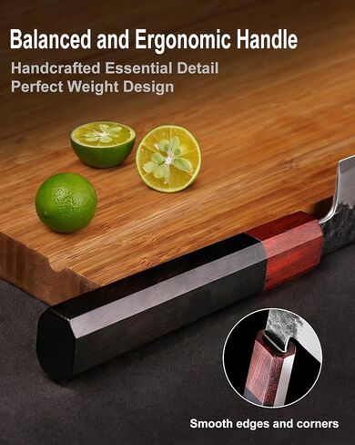 kanngou Sushi Knife 27cm Japanese Carving Knife, AUS-8 Steel Sujihiki Sashimi Knives for Fish Filleting and Meat Slicing, Double Edge Yanagiba Knives with Premium Gift Box in Saudi Arabia