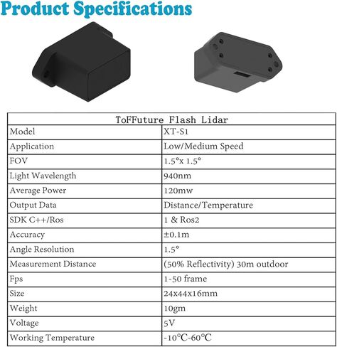 Single Point Lidar 0.3-30m Solid State Lidar Range Finder Sensor Single-Point Micro Ranging Scanner with UART/I2C Communication Interface Compatible Proximity Distance Detector in Saudi Arabia