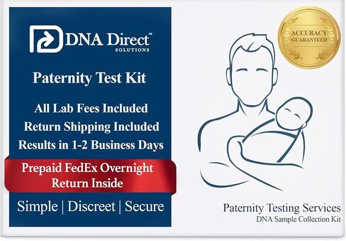 DNA Direct - Reliable At-Home Paternity Test for Child and Father, Fast and Dependable Paternity Test Results in 1-2 Days, All Lab Fees and USPS Return Included in Saudi Arabia