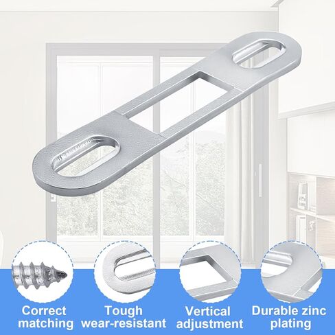 MP2097 Sliding Door Keeper for Prime-Line Door Frame,Zinc Plated Steel Mortise Latch Keeper for Sliding Patio Door Locking Hardware with Screws in Saudi Arabia
