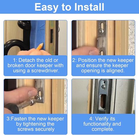 MP2097 Sliding Door Keeper for Prime-Line Door Frame,Zinc Plated Steel Mortise Latch Keeper for Sliding Patio Door Locking Hardware with Screws in Saudi Arabia