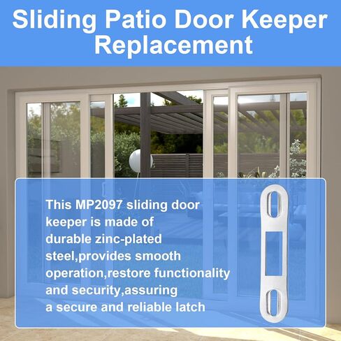 MP2097 Sliding Door Keeper for Prime-Line Door Frame,Zinc Plated Steel Mortise Latch Keeper for Sliding Patio Door Locking Hardware with Screws in Saudi Arabia