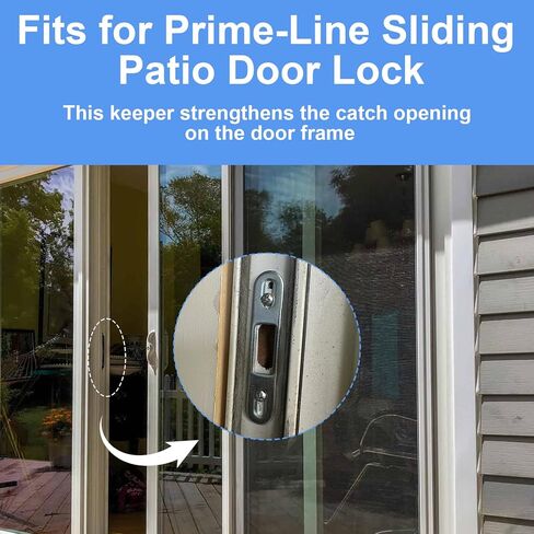 MP2097 Sliding Door Keeper for Prime-Line Door Frame,Zinc Plated Steel Mortise Latch Keeper for Sliding Patio Door Locking Hardware with Screws in Saudi Arabia