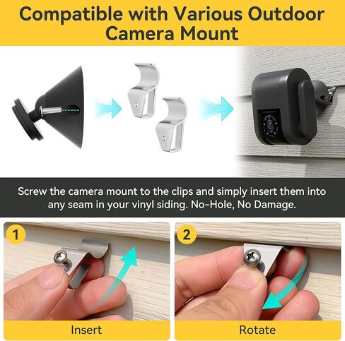 Cozcty Siding Hooks, 12 Pack Vinyl Siding Clips Hangers for Hanging Outdoor, Hold Up to 12 lbs, Aluminum No Hole Outdoor Wreath Hooks, Resuable Hanger Mount to Hang Holiday Decorations in Saudi Arabia