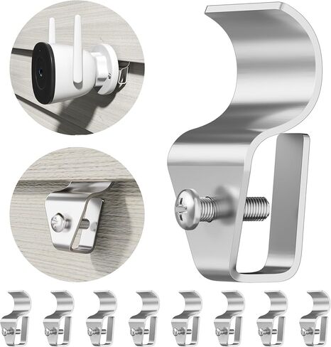 Cozcty Siding Hooks, 12 Pack Vinyl Siding Clips Hangers for Hanging Outdoor, Hold Up to 12 lbs, Aluminum No Hole Outdoor Wreath Hooks, Resuable Hanger Mount to Hang Holiday Decorations in Saudi Arabia