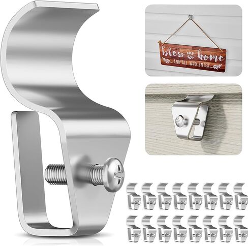 Cozcty Siding Hooks, 12 Pack Vinyl Siding Clips Hangers for Hanging Outdoor, Hold Up to 12 lbs, Aluminum No Hole Outdoor Wreath Hooks, Resuable Hanger Mount to Hang Holiday Decorations in Saudi Arabia