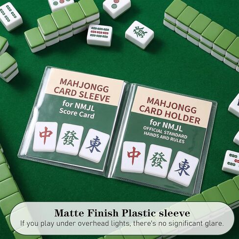 Hecila 4 قطع من بطاقات Mahjong لحماية أكمام بطاقات Mahjong وحامل بطاقات الألعاب وحامل بطاقات Mah Jongg غطاء حماية شفاف من البلاستيك غير اللامع غير وهج لجمع أصدقاء العائلة in Saudi Arabia