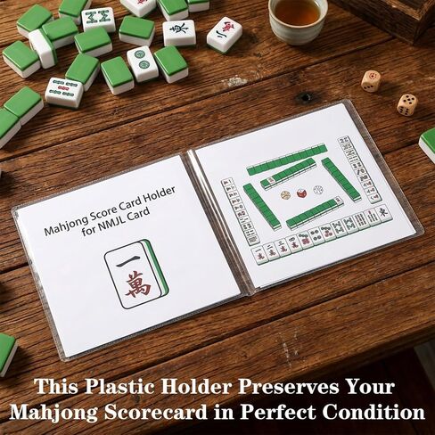 Hecila 4 قطع من بطاقات Mahjong لحماية أكمام بطاقات Mahjong وحامل بطاقات الألعاب وحامل بطاقات Mah Jongg غطاء حماية شفاف من البلاستيك غير اللامع غير وهج لجمع أصدقاء العائلة in Saudi Arabia