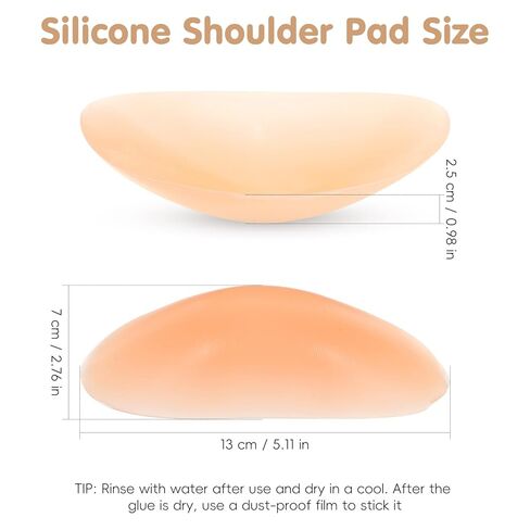 Shoulder Pads, 2 Pairs Invisible Silicone Shoulder Pads for Womens Clothing, Reusable Push-up Pad for Boost Comfort and Posture with Natural - Breathable Anti-Slip Enhancer for Dress & T-shirt & Sweater in Saudi Arabia