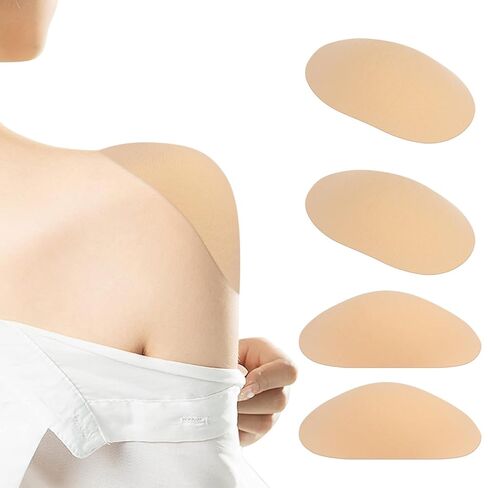 Shoulder Pads, 2 Pairs Invisible Silicone Shoulder Pads for Womens Clothing, Reusable Push-up Pad for Boost Comfort and Posture with Natural - Breathable Anti-Slip Enhancer for Dress & T-shirt & Sweater in Saudi Arabia
