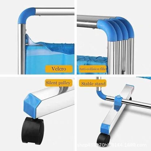6ft Tall Rolling 4-Panel Medical Privacy Screen on Wheels - Portable Foldable Room Divider for Clinics, Hospitals, and Home Use - Space-Saving Privacy Solution in Saudi Arabia