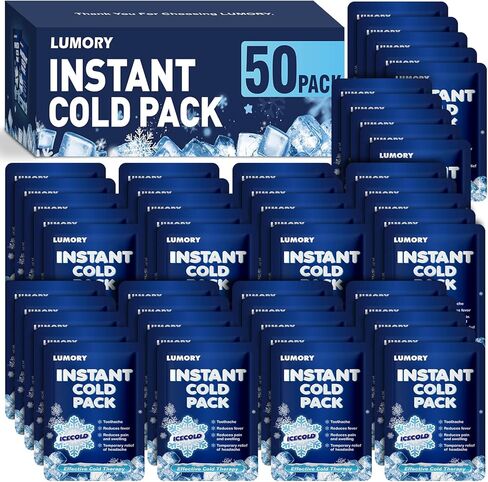 30 Pack Instant Ice Packs, 4"x6" Ice Packs for Injuries Disposable, Ice Pack for Toothache, Headache and Swelling, for Athletes and Outdoor Activities in Saudi Arabia
