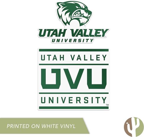 ملصق جامعة وادي يوتا صبار الصحراء UVU Wolverines ملصق حائط من الفينيل‏ للكمبيوتر المحمول زجاجة مياه للسيارة ورقة قصاصات (مجموعة 4 بوصة V1) in Saudi Arabia