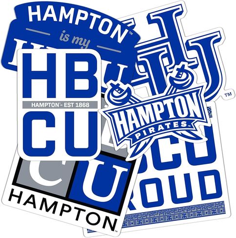 Desert Cactus Hampton University Sticker Virginia Pirates Sticker Vinyl Decals Laptop Water Bottle Car Scrapbook (T2 HBCU-A) in Saudi Arabia