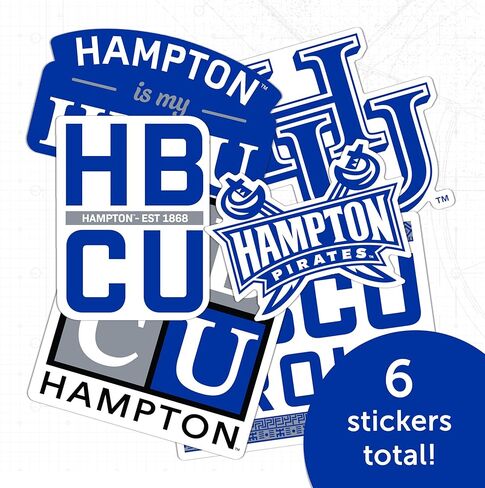Desert Cactus Hampton University Sticker Virginia Pirates Sticker Vinyl Decals Laptop Water Bottle Car Scrapbook (T2 HBCU-A) in Saudi Arabia