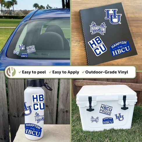 Desert Cactus Hampton University Sticker Virginia Pirates Sticker Vinyl Decals Laptop Water Bottle Car Scrapbook (T2 HBCU-A) in Saudi Arabia