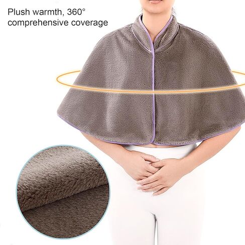 Warm Shoulder Shawl Cape Elderly Protective Soft Neck Heat Wrap Shoulder Warming Pad Thickened Wheelchair Care Shawl Blanket in Saudi Arabia