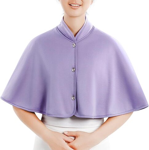 Warm Shoulder Shawl Cape Elderly Protective Soft Neck Heat Wrap Shoulder Warming Pad Thickened Wheelchair Care Shawl Blanket in Saudi Arabia