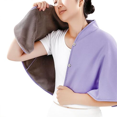 Warm Shoulder Shawl Cape Elderly Protective Soft Neck Heat Wrap Shoulder Warming Pad Thickened Wheelchair Care Shawl Blanket in Saudi Arabia