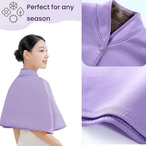 Warm Shoulder Shawl Cape Elderly Protective Soft Neck Heat Wrap Shoulder Warming Pad Thickened Wheelchair Care Shawl Blanket in Saudi Arabia