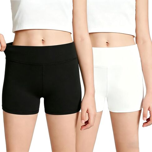 Girls Athletic Shorts Kids High Waisted Volleyball Yoga Dance Biker Shorts Teen Comfy Gymnastics Activewear 5-14Y in Saudi Arabia