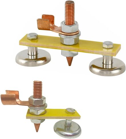 2 Pack Welder Magnetic Ground Clamp Magnetic Welding Support Ground Clamp Earth Clip Magnetism Suction Head for ARC MIG Welder Flux Core Welders Rods Stick Welder Portable Welding Machine in Saudi Arabia