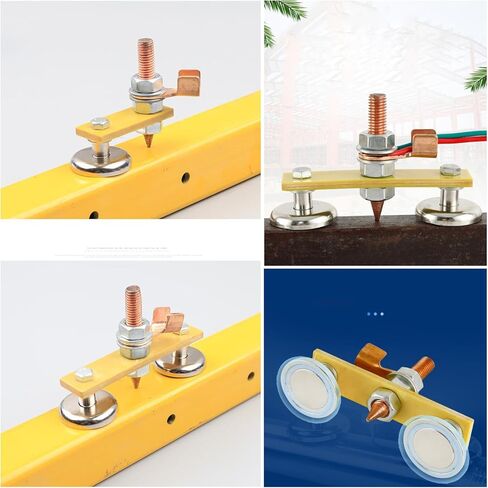 2 Pack Welder Magnetic Ground Clamp Magnetic Welding Support Ground Clamp Earth Clip Magnetism Suction Head for ARC MIG Welder Flux Core Welders Rods Stick Welder Portable Welding Machine in Saudi Arabia